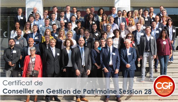 28ème promotion du Certificat en Gestion de Patrimoine