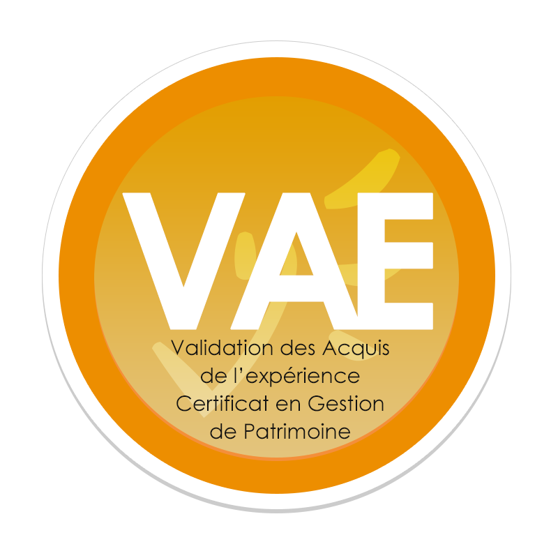 Logo de la Validation des Acquis de l'expérience (VAE) - Certificat en Gestion de Patrimoine
