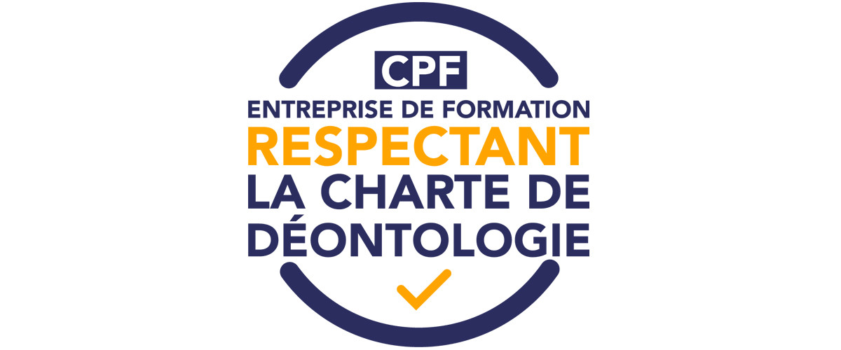 Bannière entreprise de formation respectant la charte de déontologie CPF