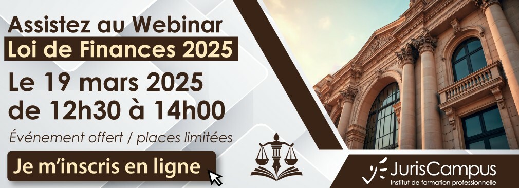 assistez au webinaire loi de finance 2025