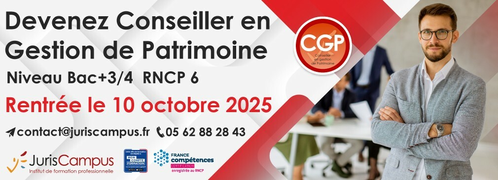 Devenez conseiller en gestion de patrimoine avec l'Institut JurisCampus