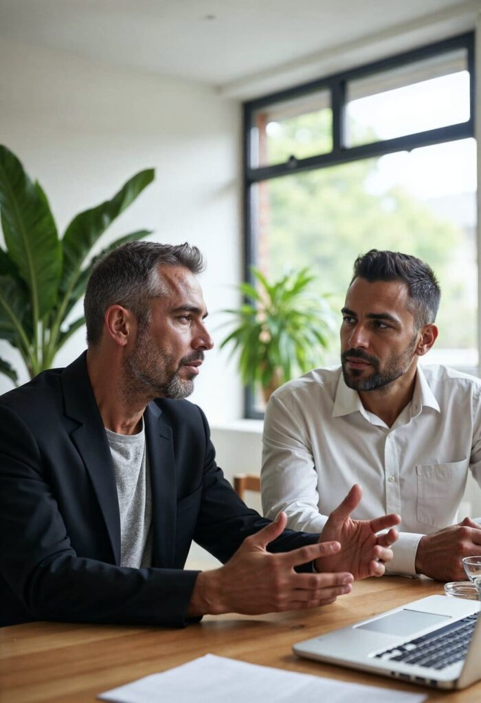 hommes d affaires en audit qualite